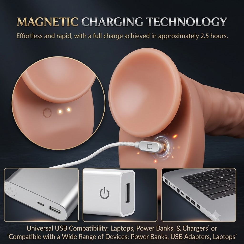 Powerful Telescopic Vibrating Dildo with Intelligent Heating