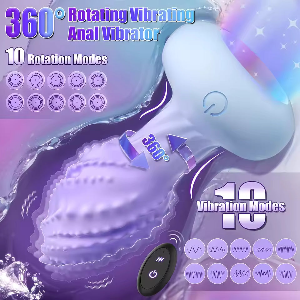 Remote Control Rotating Anal Vibrator - Premium Prostate Massager