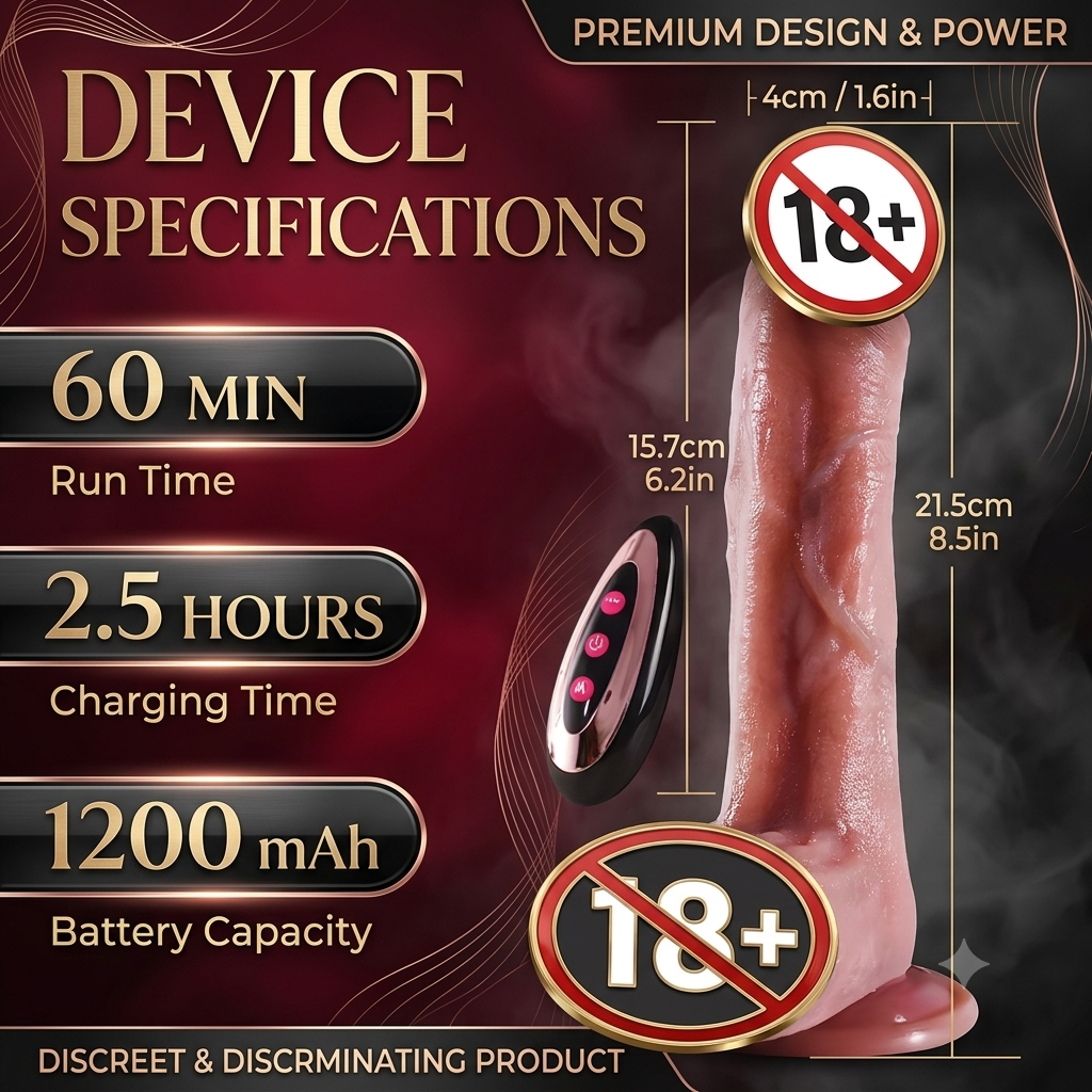 Powerful Telescopic Vibrating Dildo with Intelligent Heating