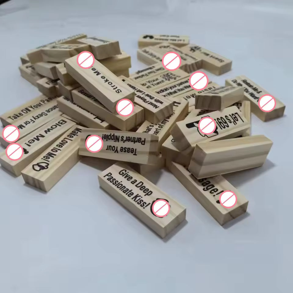 Romantic Stacking Blocks - 48PCS Adult Party Tower Game