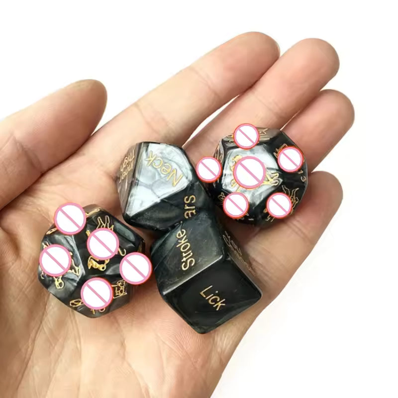 12-Position Adult Dice Game - 4PCS Roleplay & Flirting Bondage Set