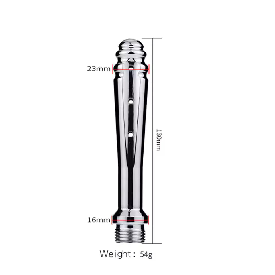 Premium Metal Anal Cleaner - 7-Hole Side Spray Enema Bidet Attachment