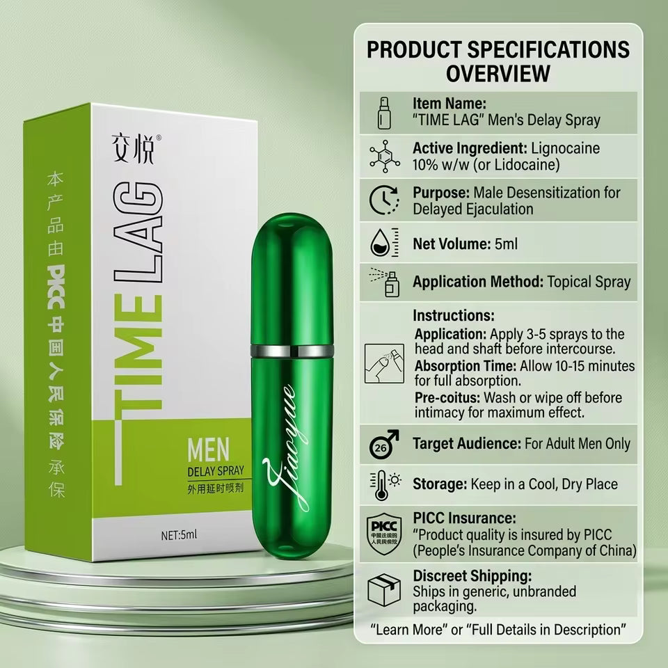 Long-Time Male Delay Spray Oil - High-Performance Erection & Stamina Enhancer