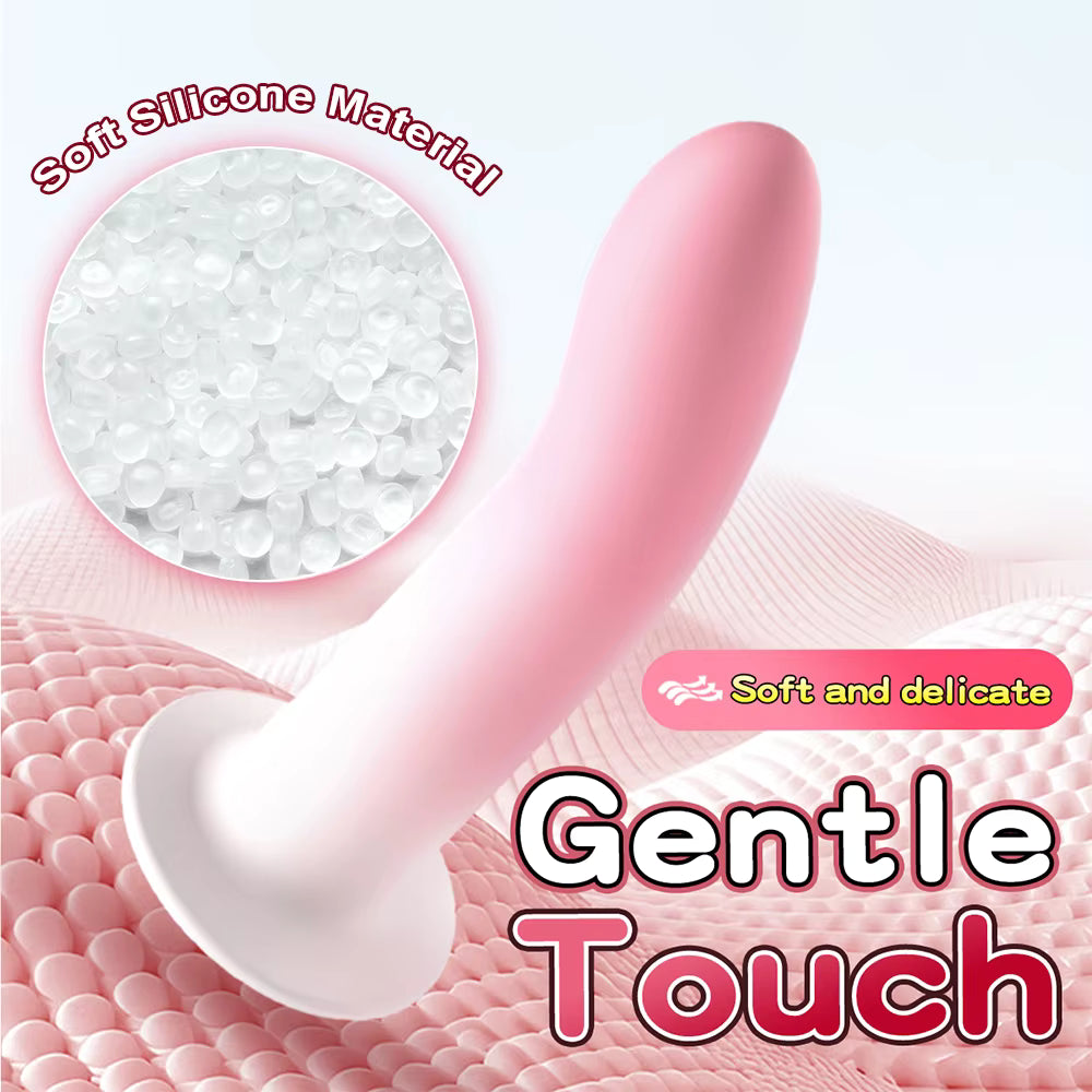 Flexible Silicone Dildo with Suction Cup - Vaginal & Anal Plug Massager