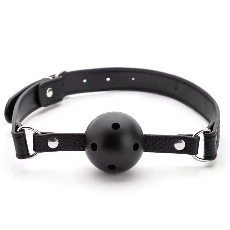 BDSM Bondage Ball Gag for Couples - Adjustable Breathable Mouth Harness
