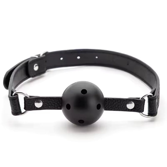 BDSM Bondage Ball Gag for Couples - Adjustable Breathable Mouth Harness