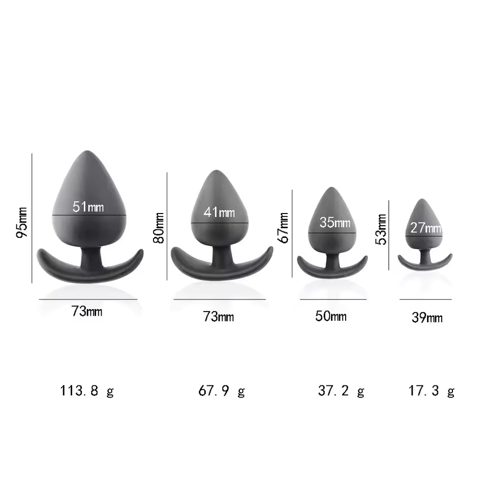 Comfortable Silicone Anal Plug - 4-Piece Multi-Size Training Set