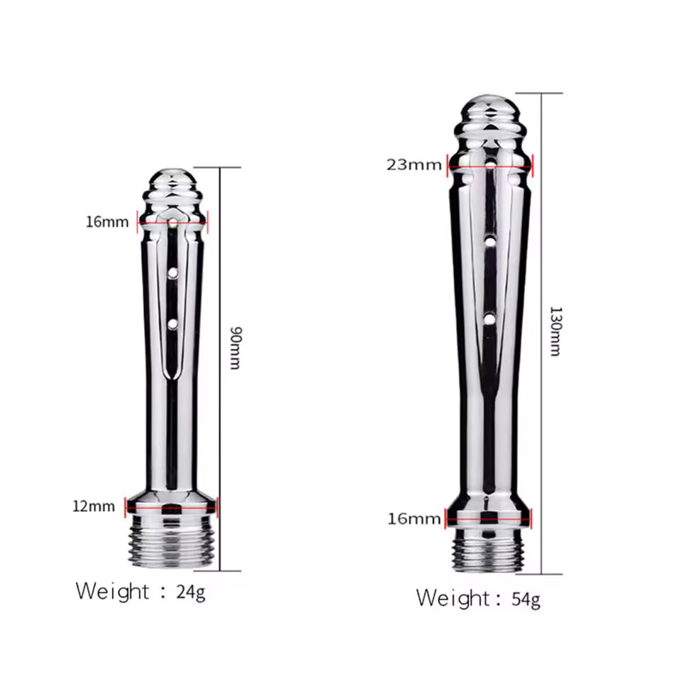 Premium Metal Anal Cleaner - 7-Hole Side Spray Enema Bidet Attachment
