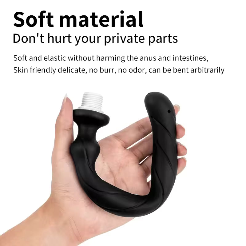 Silicone Anal Douche & Enema Hose - Comfortable Bidet Shower Cleansing