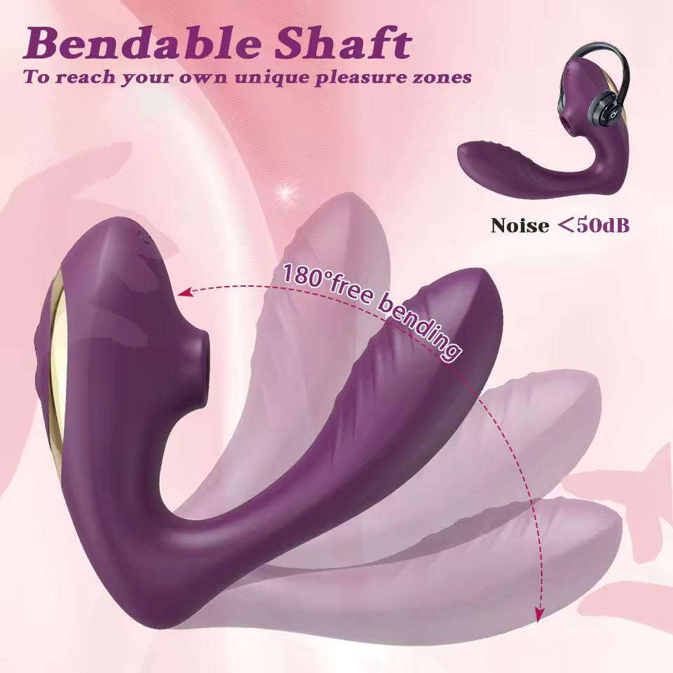 Powerful Clitoris Vacuum Vibrator - G-Spot Dildo & Nipple Sucker