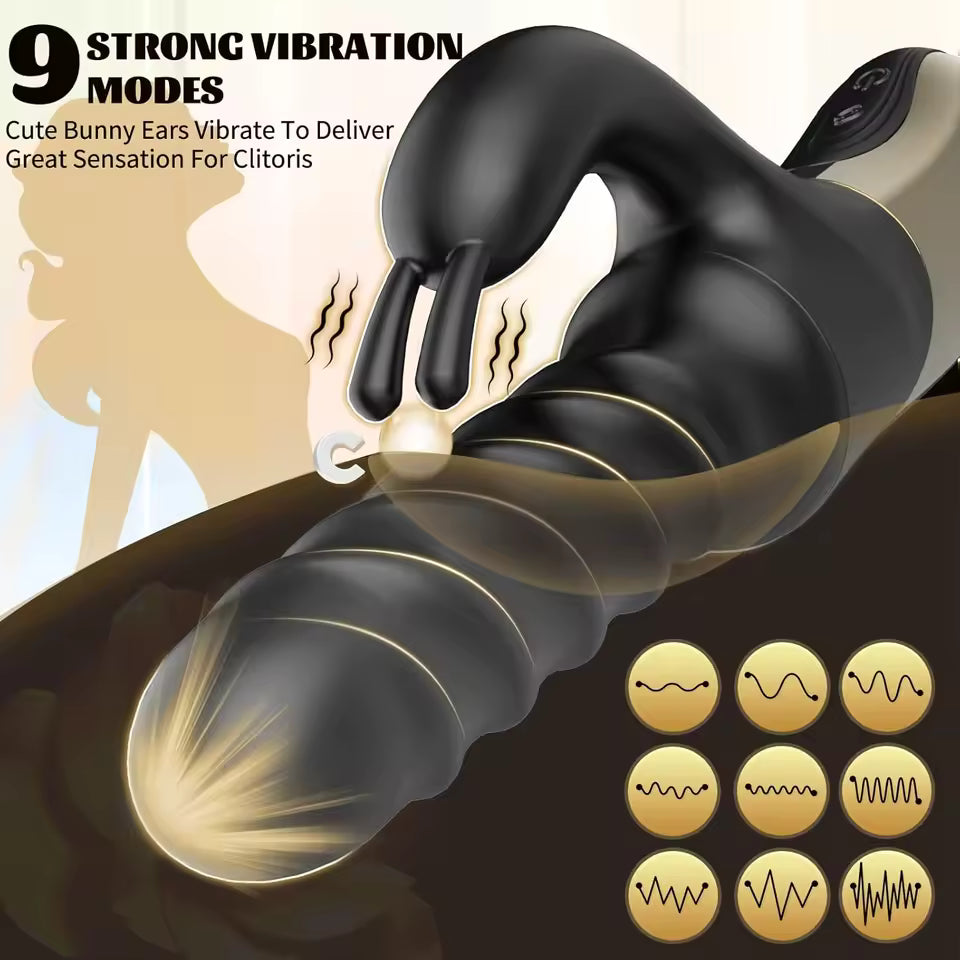 KUSHOR Powerful Thrusting G-Spot Rabbit Vibrator with 360° Swirl