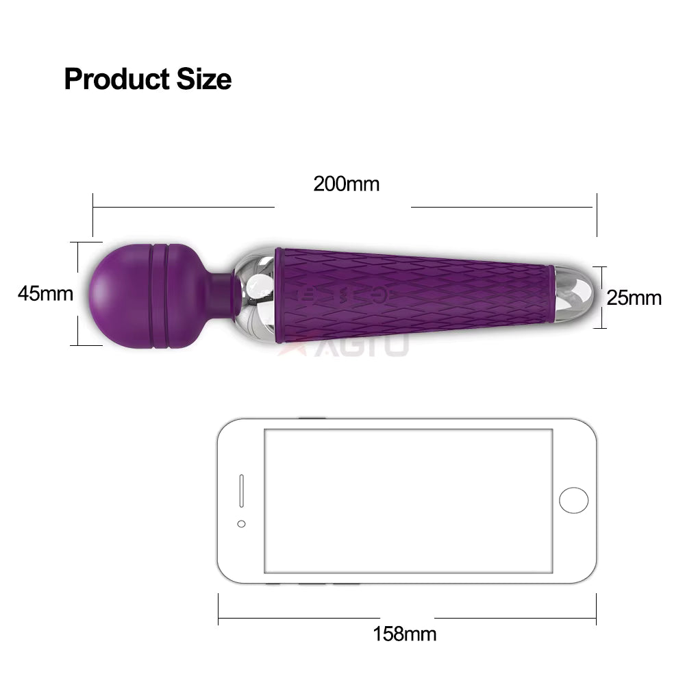 Powerful Magic Wand Vibrator - 20-Speed G-Spot & Clitorial Massager