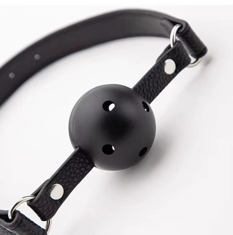 BDSM Bondage Ball Gag for Couples - Adjustable Breathable Mouth Harness