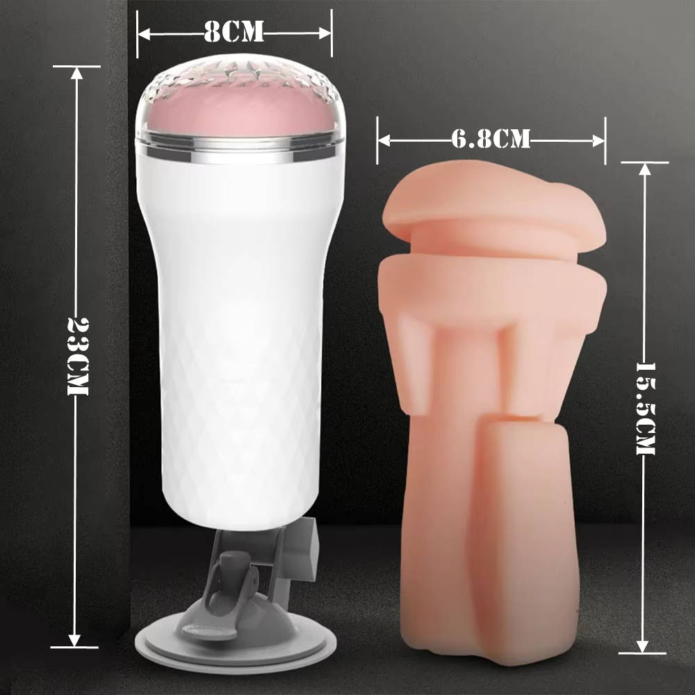 Realistic Silicone Masturbator Cup - Deep Pocket Stroker for Men