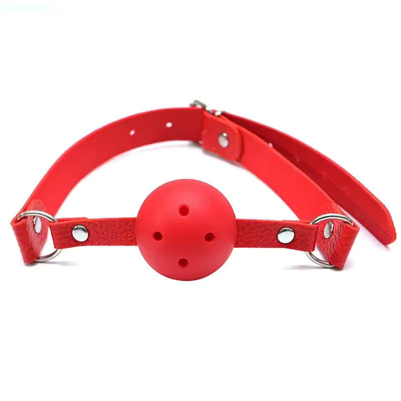 BDSM Bondage Ball Gag for Couples - Adjustable Breathable Mouth Harness