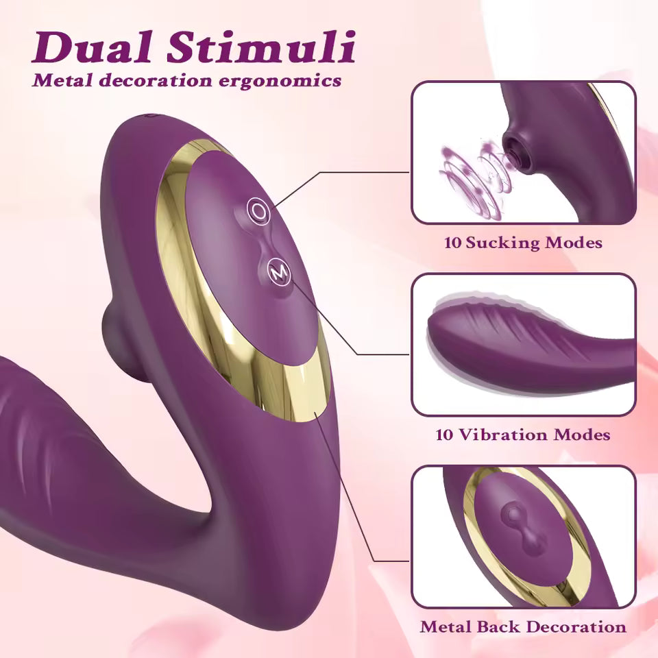 Powerful Clitoris Vacuum Vibrator - G-Spot Dildo & Nipple Sucker