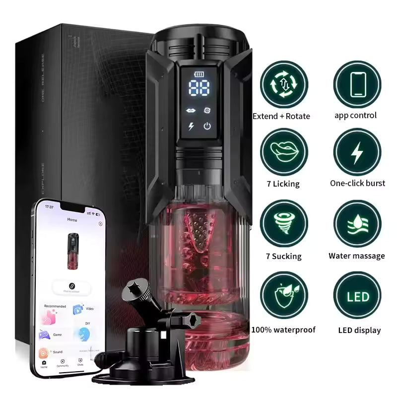Automatic Stroker Cup - 7 Modes Smart Sucking & Rotating Pocket Pussy