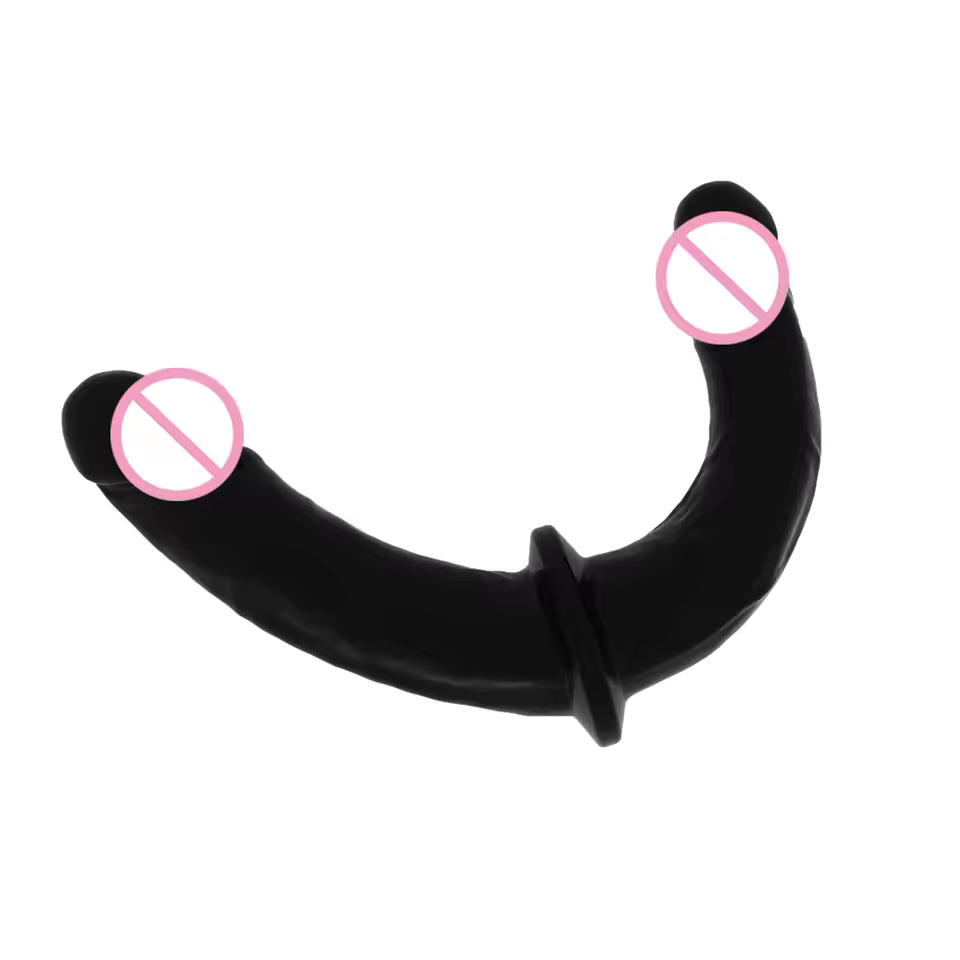 Long Double-Ended Dildo with Adjustable Strap-On Harness