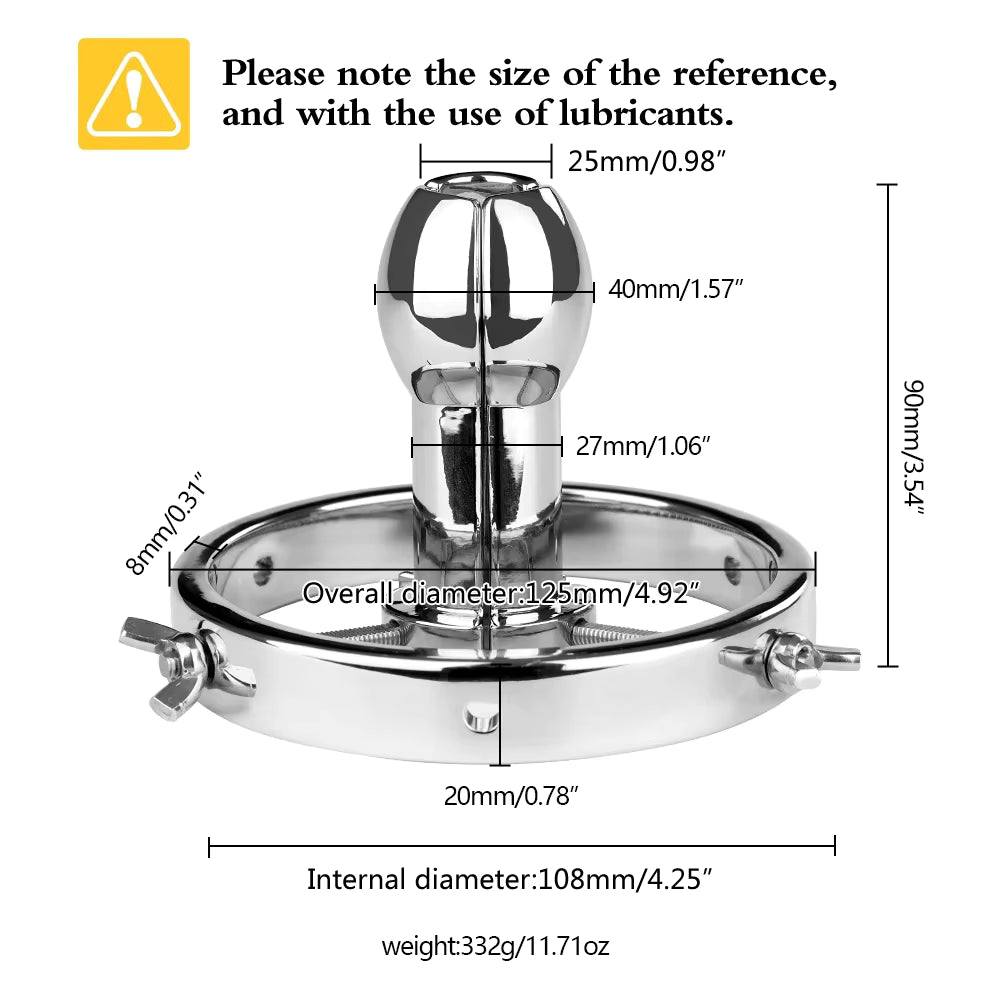 Metal Anal Expander & Vaginal Speculum - Heavy Duty Dilator