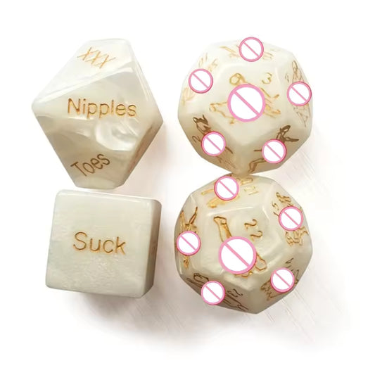 12-Position Adult Dice Game - 4PCS Roleplay & Flirting Bondage Set