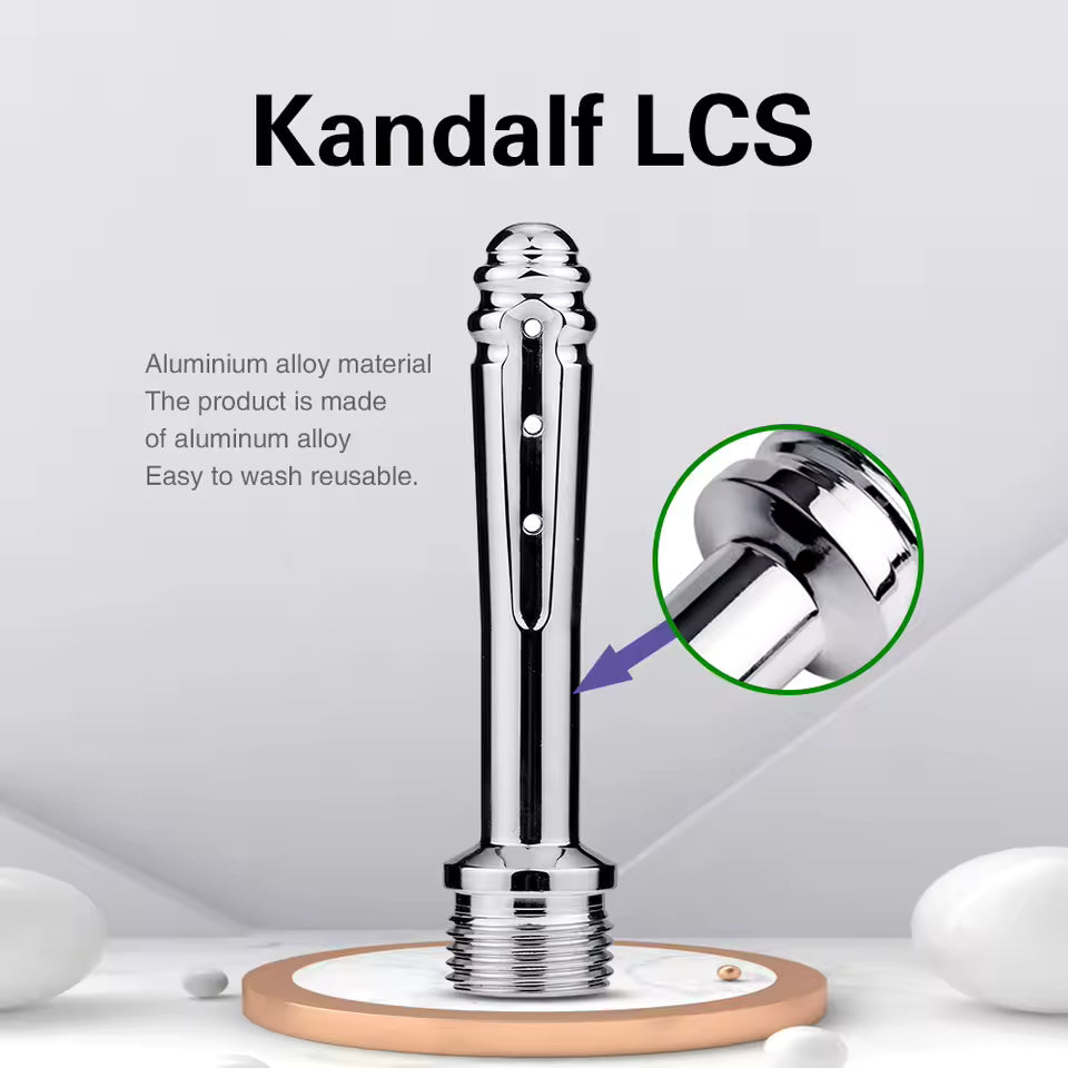 Premium Metal Anal Cleaner - 7-Hole Side Spray Enema Bidet Attachment
