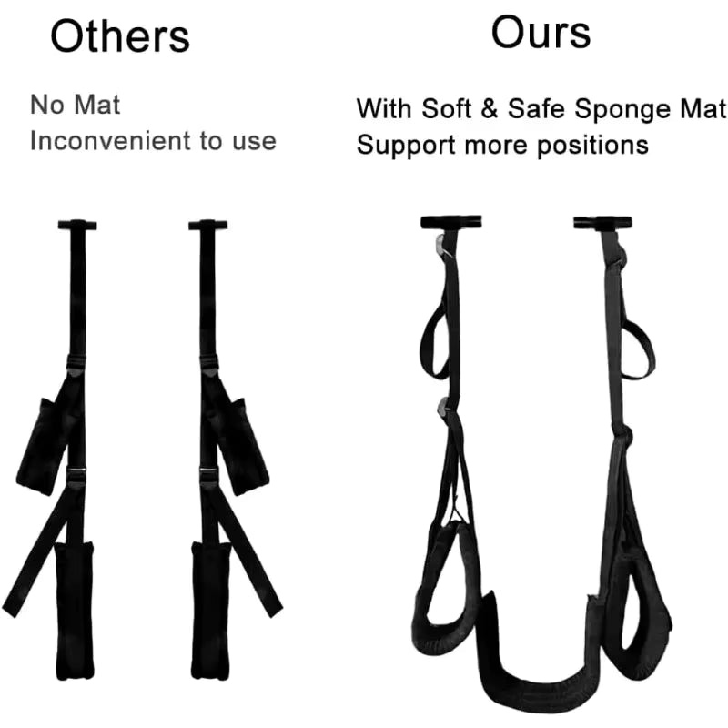 Adjustable Door Swing for Couples - SM Bondage Straps & Leg Spreader