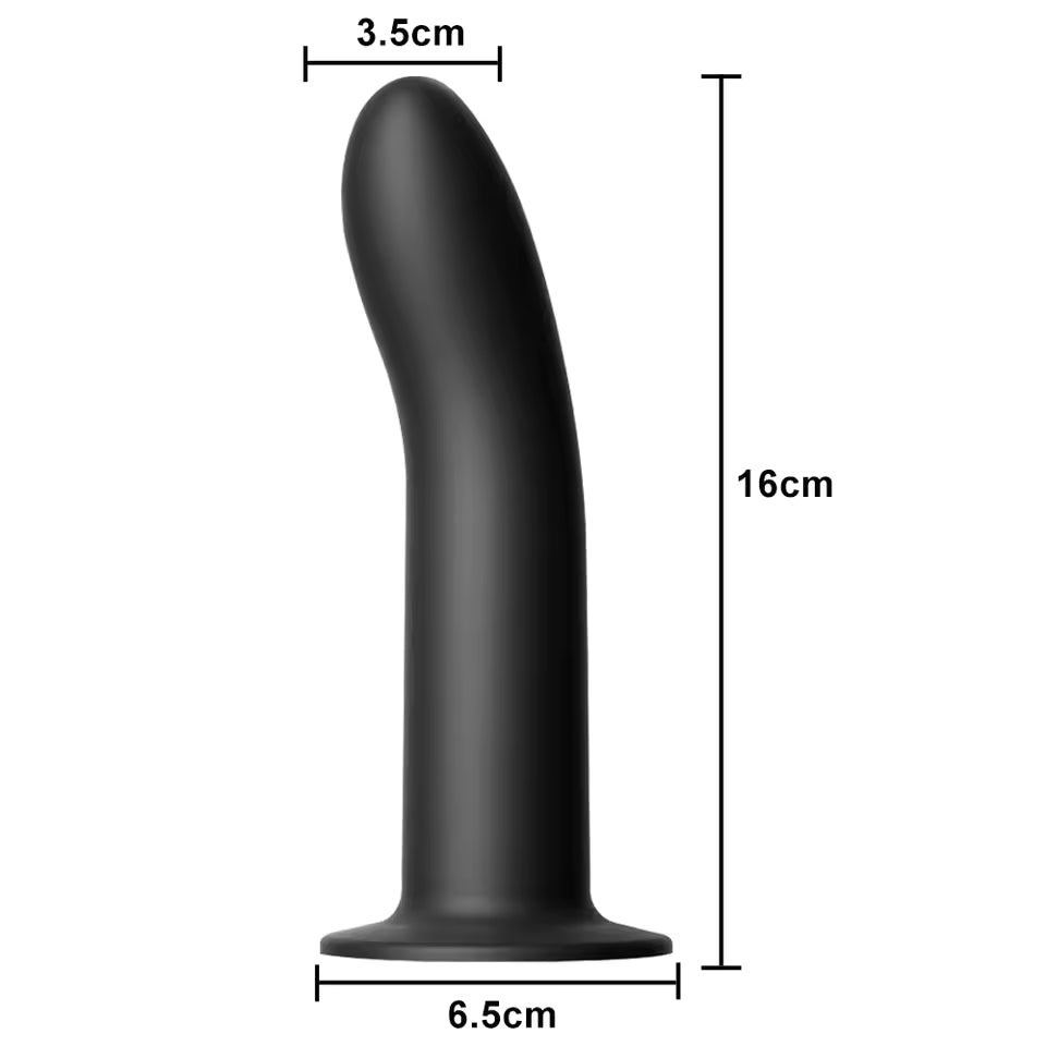 Flexible Silicone Dildo with Suction Cup - Vaginal & Anal Plug Massager