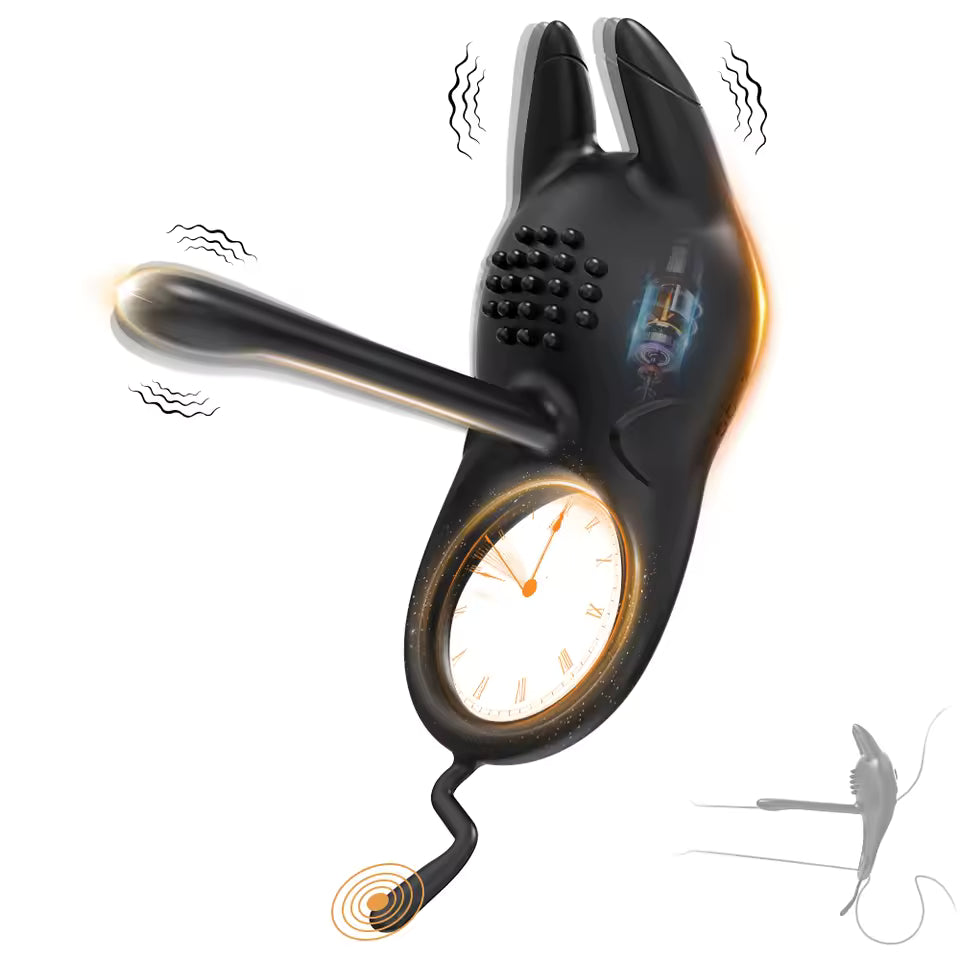 Vibrating Penis Ring for Men - Delay Ejaculation Clitoral Stimulation Toy