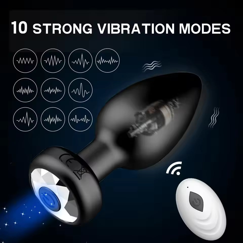 Remote Control Anal Vibrator - Powerful Prostate Massager for Couples