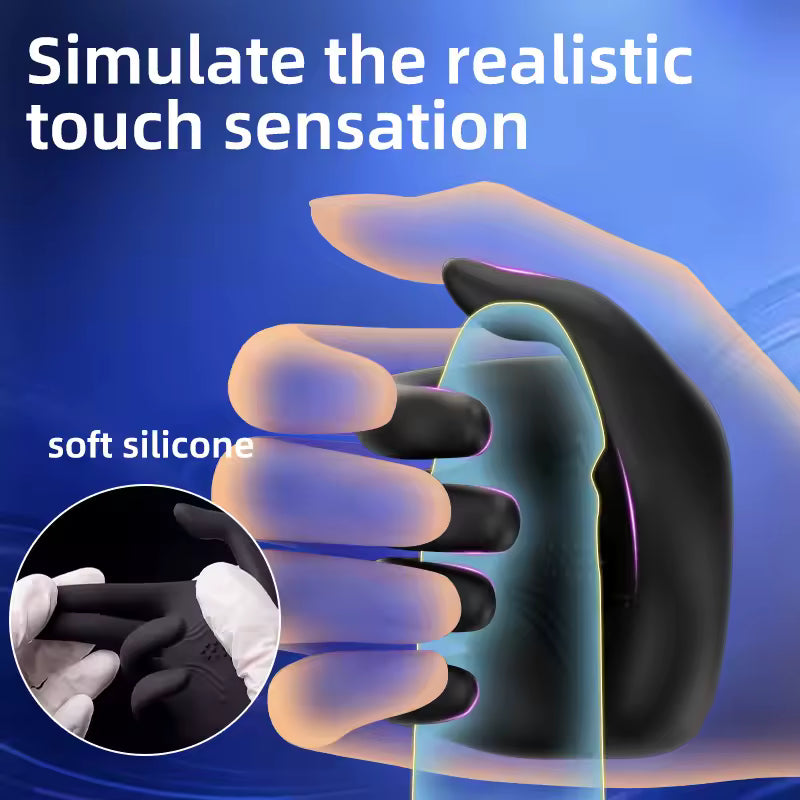 Finger-Shaped Male Masturbator Vibrator - 10-Speed Couples Stimulation Toy
