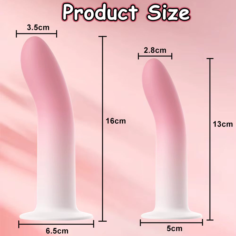 Flexible Silicone Dildo with Suction Cup - Vaginal & Anal Plug Massager