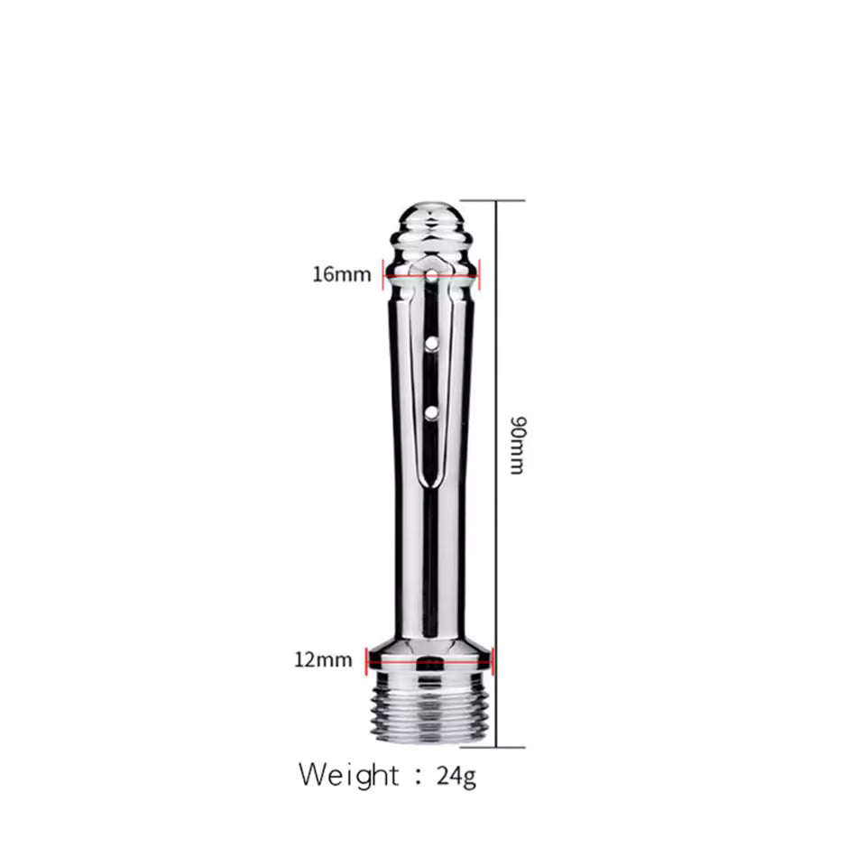Premium Metal Anal Cleaner - 7-Hole Side Spray Enema Bidet Attachment