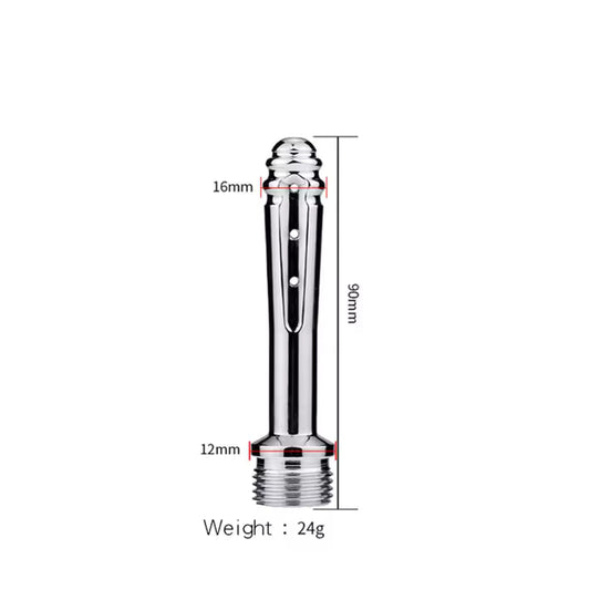 Premium Metal Anal Cleaner - 7-Hole Side Spray Enema Bidet Attachment