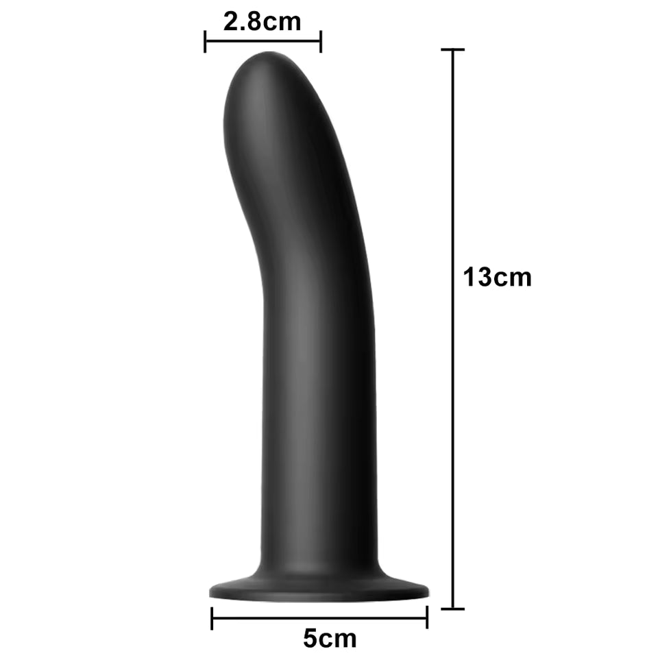 Flexible Silicone Dildo with Suction Cup - Vaginal & Anal Plug Massager