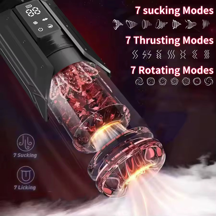 Automatic Stroker Cup - 7 Modes Smart Sucking & Rotating Pocket Pussy