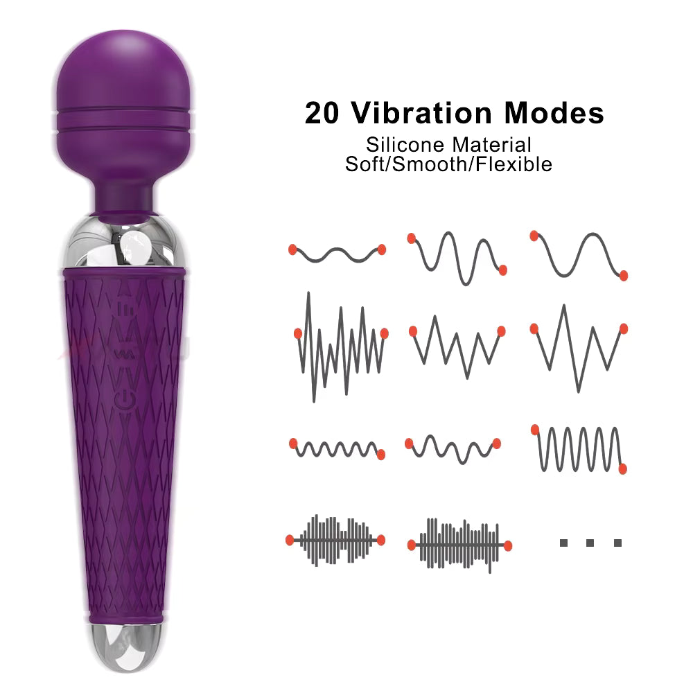 Powerful Magic Wand Vibrator - 20-Speed G-Spot & Clitorial Massager