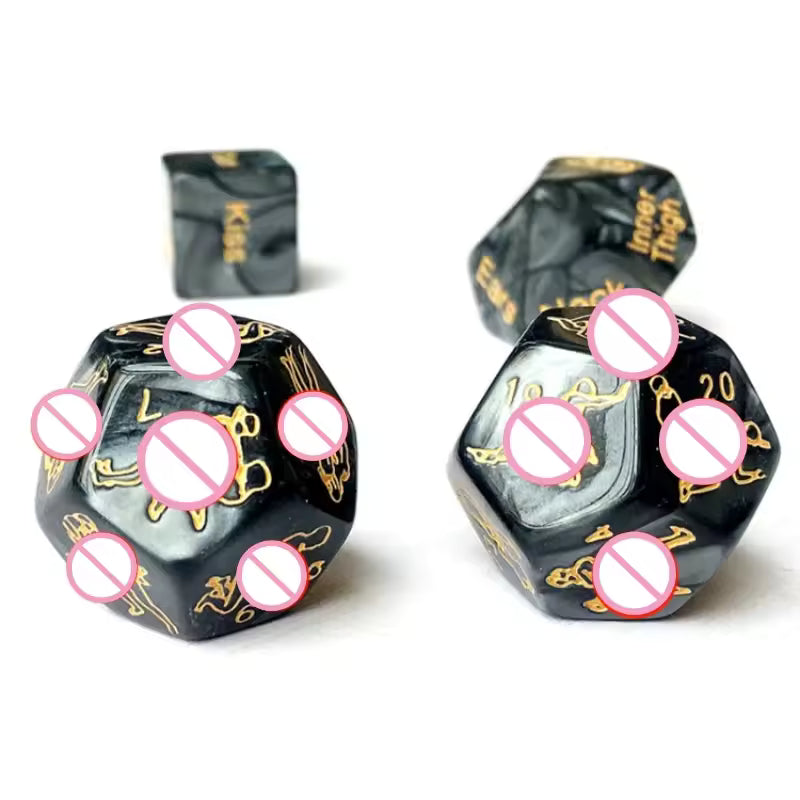 12-Position Adult Dice Game - 4PCS Roleplay & Flirting Bondage Set