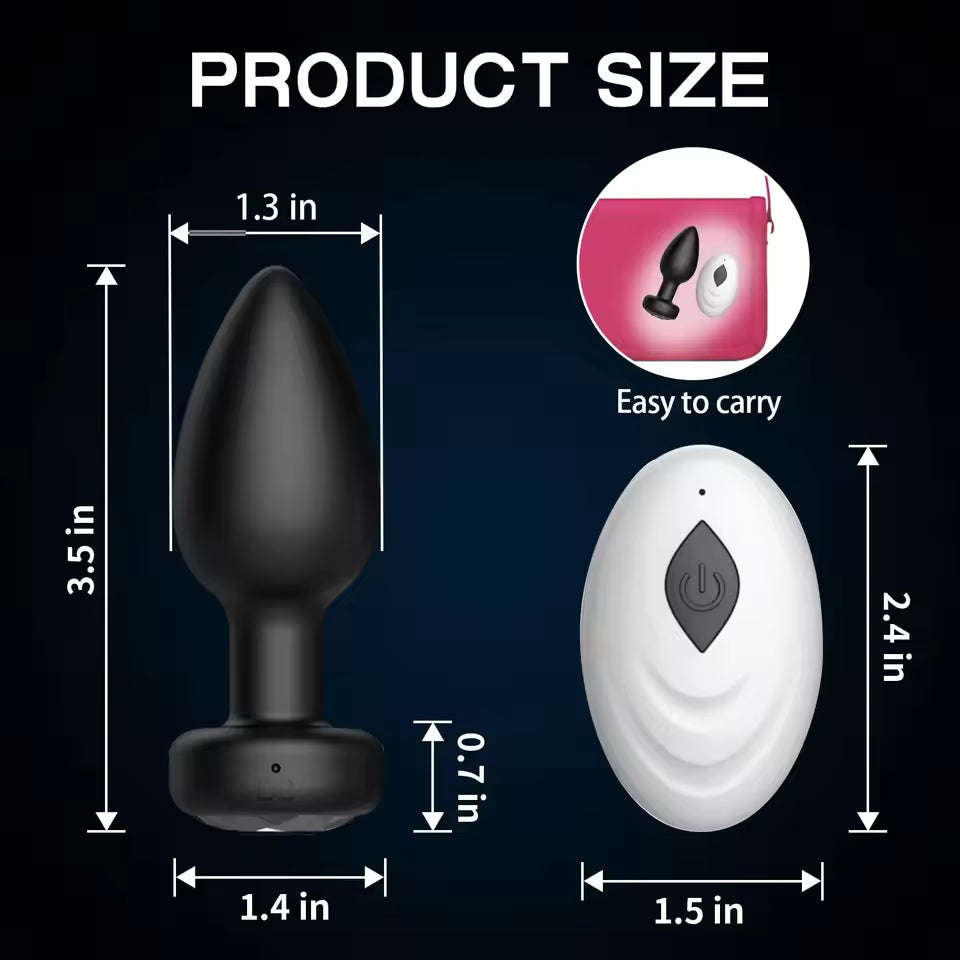 Remote Control Anal Vibrator - Powerful Prostate Massager for Couples