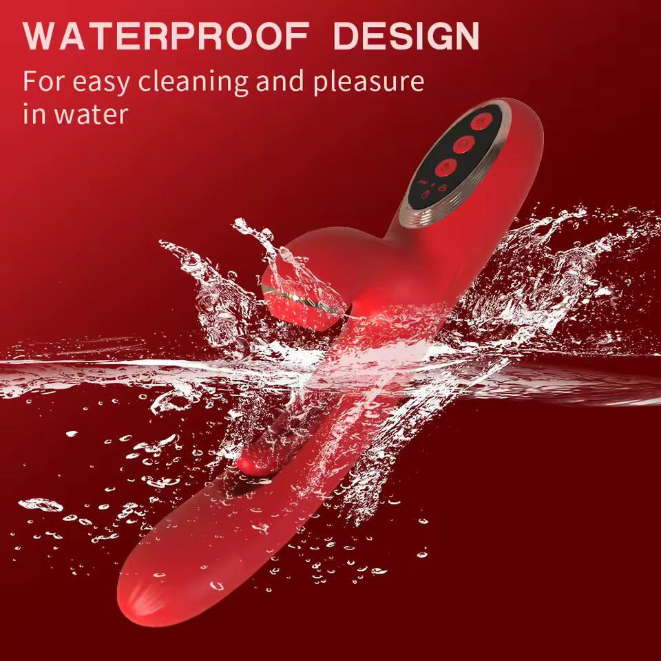 Powerful Sucking Rabbit Vibrator with Flapping G-Spot Dildo