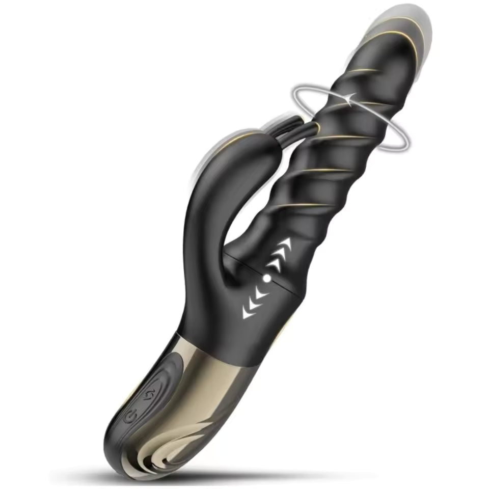 KUSHOR Powerful Thrusting G-Spot Rabbit Vibrator with 360° Swirl